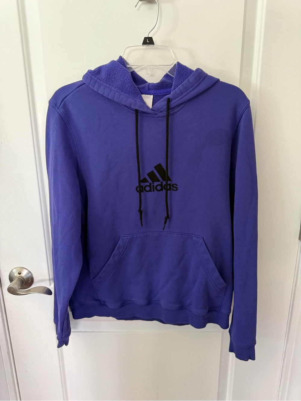 adidas Purple Fleece Hoodie - Kids Size Large